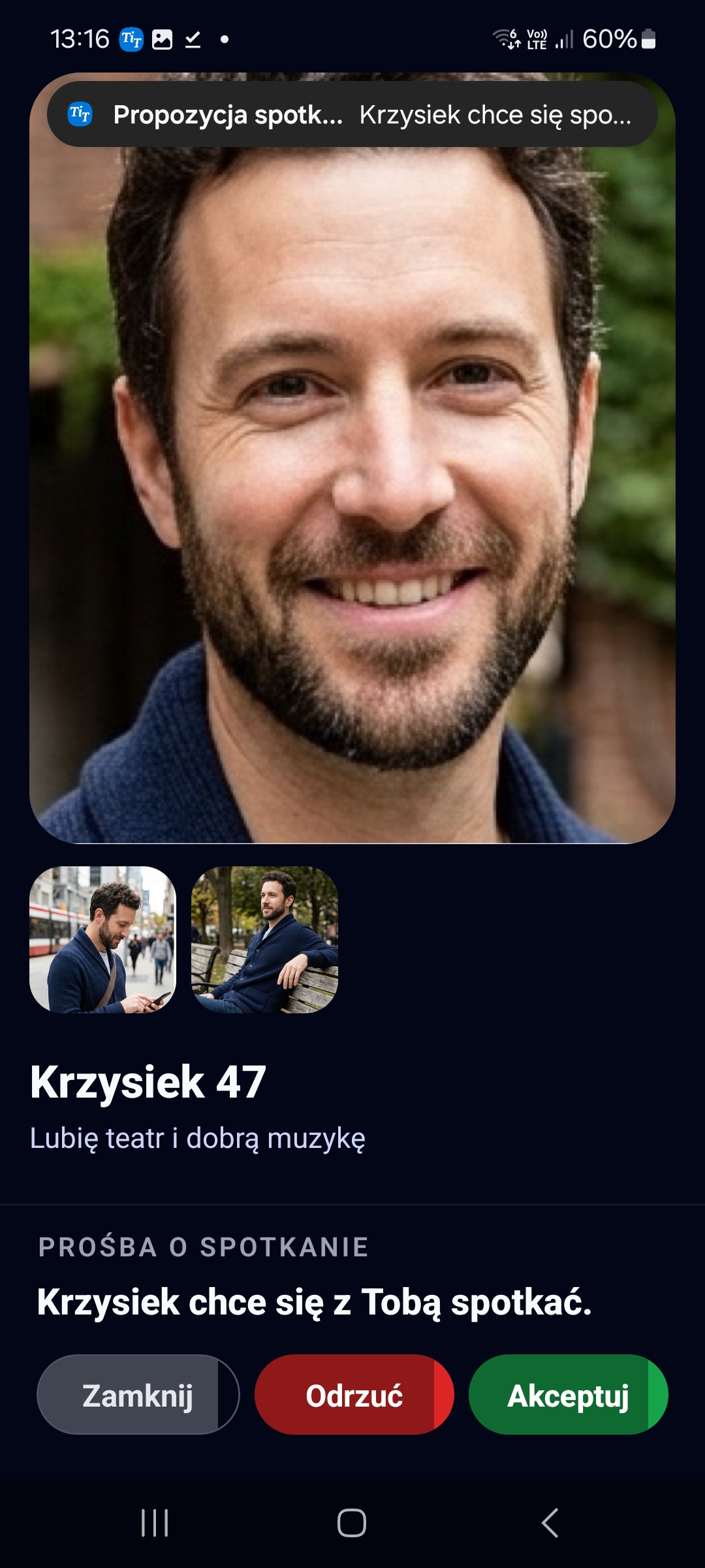 Modal zaproszenia na spotkanie